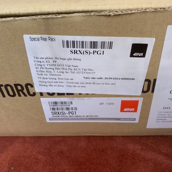 Baga sau PG1 Givi SRX(S)