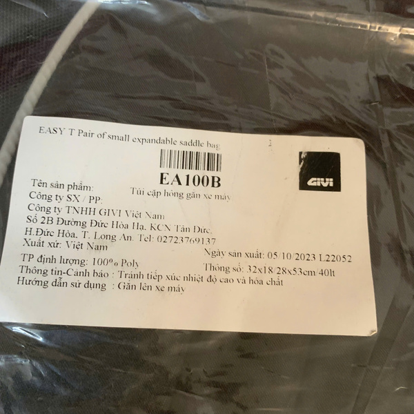 Túi gắn bên hông 40 Lít Givi EA100B