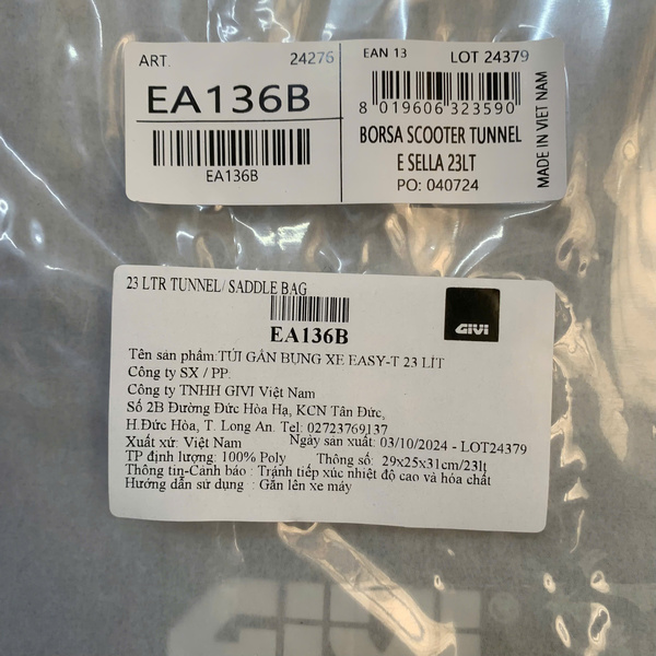 Túi gắn bụng giữa 23 lít Givi EA136B