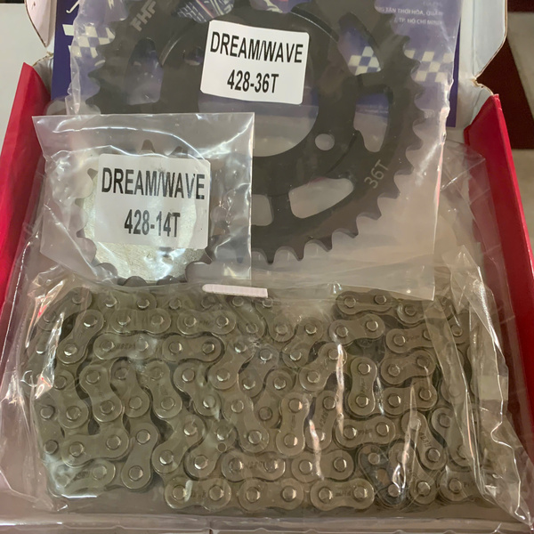 Bộ Nhông sên dĩa Wave, Dream FHF (sên đen)