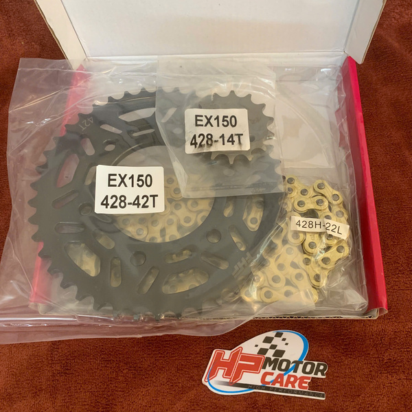 Bộ nhông sên dĩa Exciter 150 FHF (sên vàng)