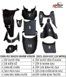 BỘ DÀN ÁO NHỰA NHÁM VISION K2C (10 MÓN)
