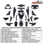 BỘ DÀN ÁO NHỰA NHÁM WINNER X V2 (22 MÓN)