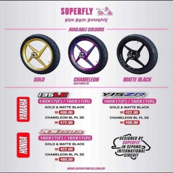 Mâm Superfly Exciter 135 1.4 -1.6 4 (1 đĩa 1 đùm)