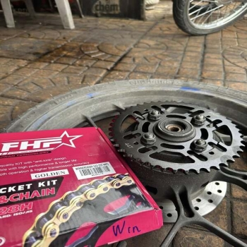 Bộ nhông sên dĩa winner FHF (sên vàng)