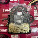 Bộ nhông sên dĩa Exciter 150 FHF (sên vàng)