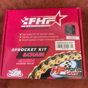 Bộ nhông sên dĩa Wave Dream FHF (sên vàng)