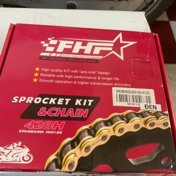 Bộ nhông sên dĩa Wave Dream FHF (sên đen)