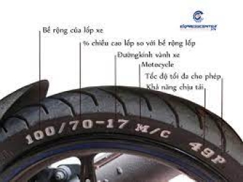 Cách đọc thông số, ký hiệu vỏ xe máy, hướng dẫn chọn vỏ xe máy